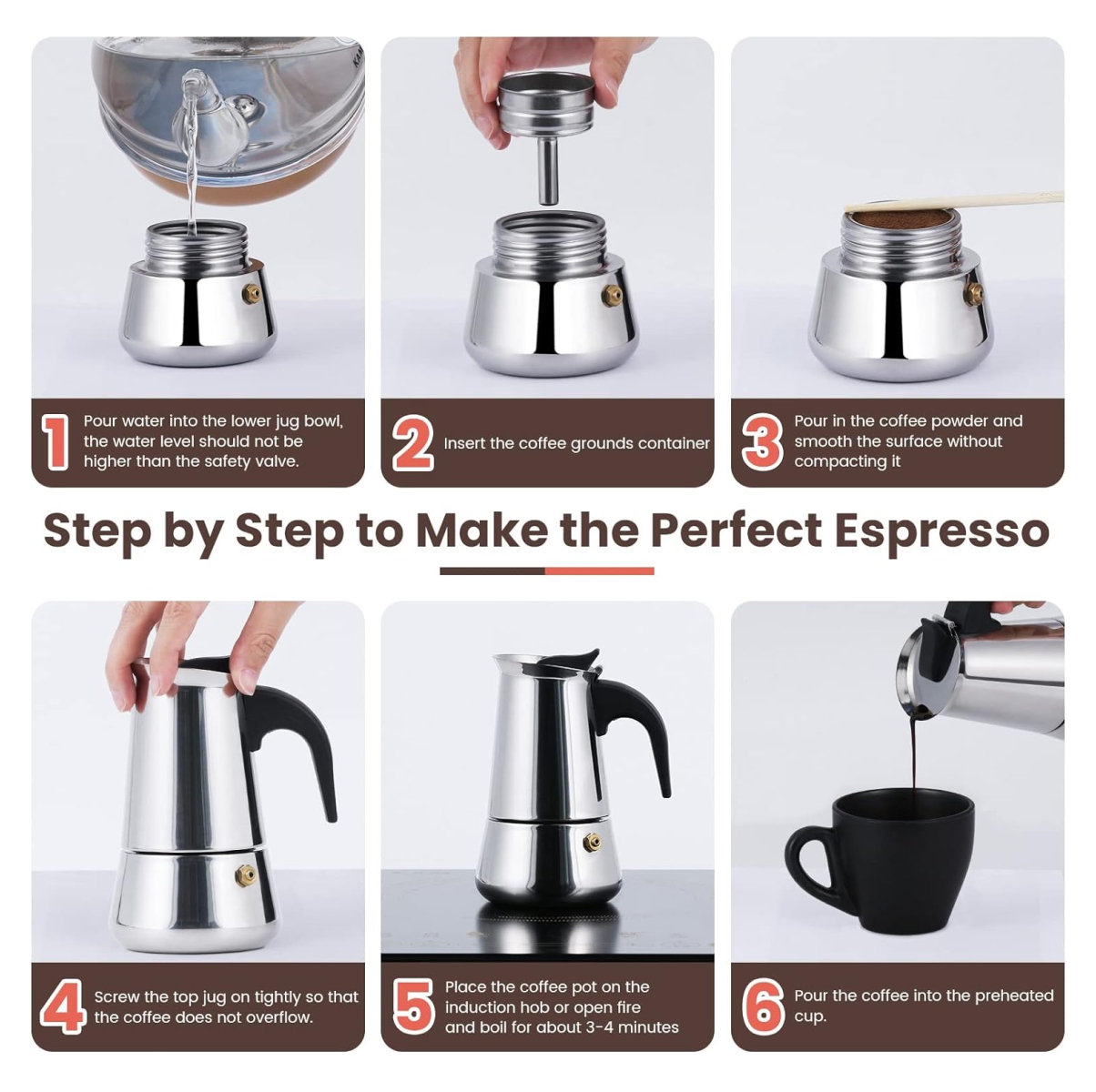 Miniatura 4 de Cafetera Italiana Expresso 9 Tazas